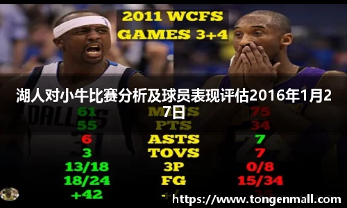 湖人对小牛比赛分析及球员表现评估2016年1月27日